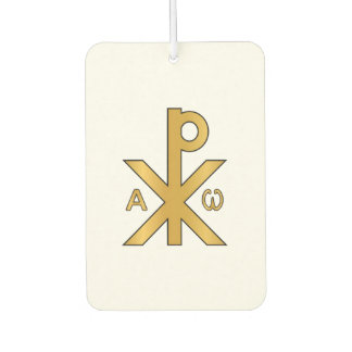 Chi-Rho Alpha Omega Odoramentum Car Air Freshener