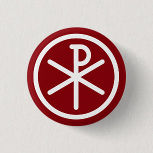 Chi-Rho Christ Symbol Button