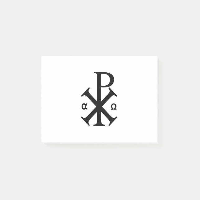 Chi Rho Christian Symbol Post-it Notes (Front)