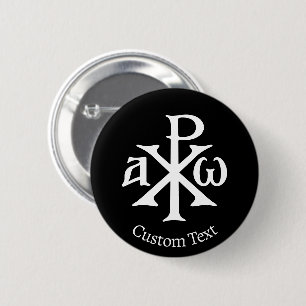 Chi Rho Christogram 6 Cm Round Badge