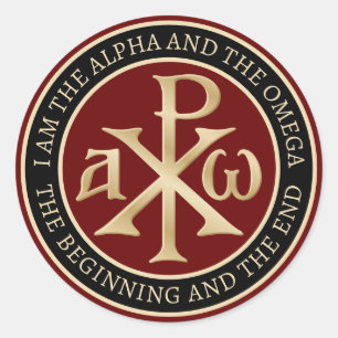 Chi Rho Christogram Classic Round Sticker