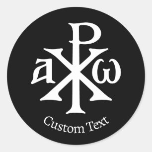 Chi Rho Christogram Classic Round Sticker
