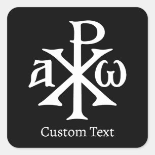 Chi Rho Christogram Square Sticker