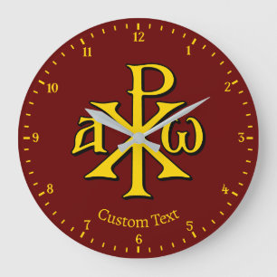 Chi Rho Christogram Wall Clock