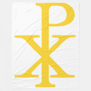CHI RHO CRUCIFIX CHOOSE YOUR OWN BACK GND COLOR FLEECE BLANKET