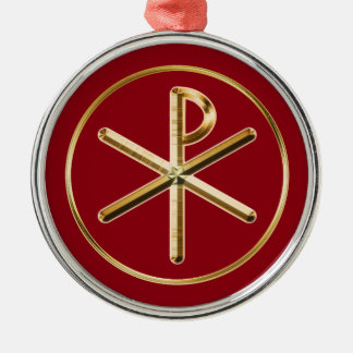 Chi-Rho glow Metal Tree Decoration