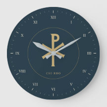 Chi Rho in Ochre Gold with Roman Numerals