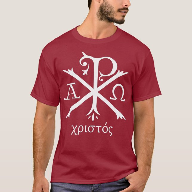 Chi Rho  Jesus Christ Christian Ancient Monogram T-Shirt (Front)