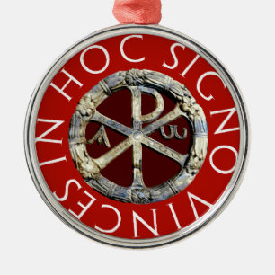 Chi-Rho Metal Tree Decoration