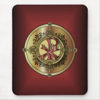 Chi-Rho Monogram ~ Christian Symbol P & X Mouse Mat