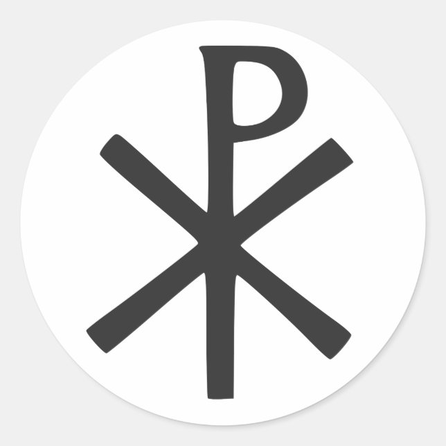 Chi Rho symbol Classic Round Sticker (Front)