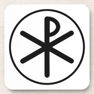 Chi-rho symbol coaster