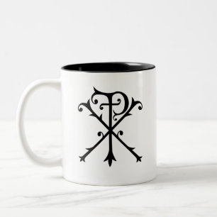 Chi Rho Symbol of Christ Christian Inspirational Two-Tone Coffee Mug