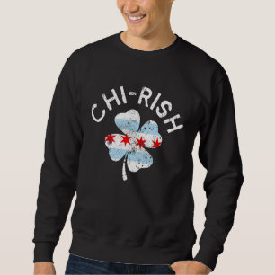Chi rish Chicago Flag Lucky C St Patrick's Day Sweatshirt