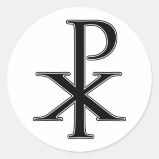 Chi Ro Classic Round Sticker