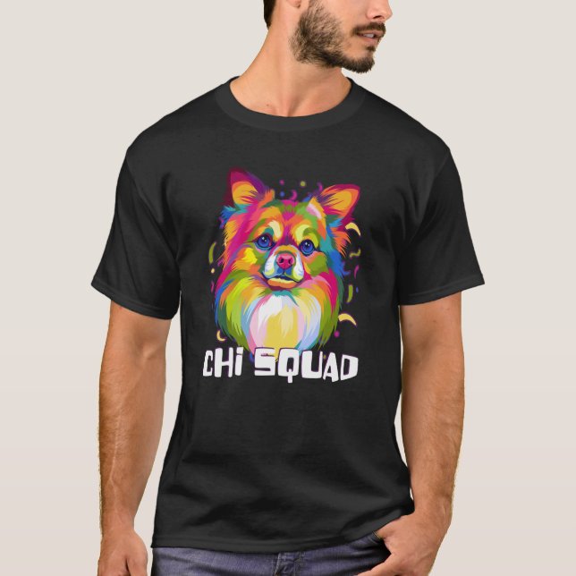 Chi Squad Chihuahua Fur Mom Chiwawa Fur Dad Animal T-Shirt (Front)