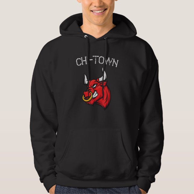 Chi Town Bull Chicago Fans Basketball 23 For Men W Hoodie (Front)