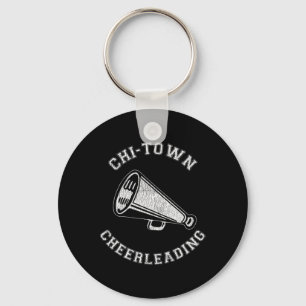 Chi-town Cheer Distressed Retro 90's Cheerleader Key Ring