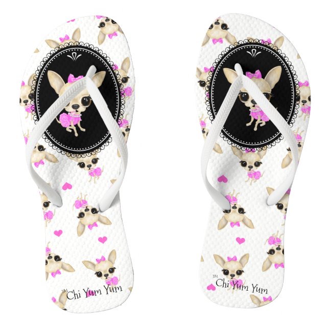 Chi Yum Yum large logo flip flops (Footbed)