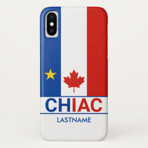 Chiac Acadian Canadian Flag Personalise   iPhone X Case
