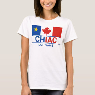Chiac Acadian Canadian Flag Personalise T-Shirt