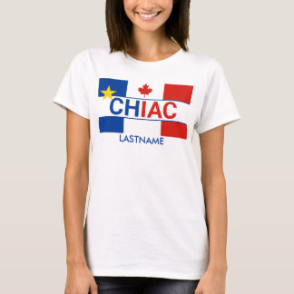 Chiac Acadian Canadian Flag Personalised T-Shirt