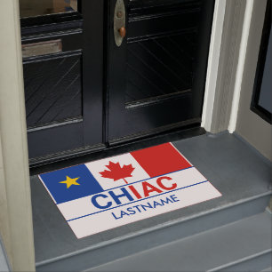 Chiac Acadian Canadian Flag Surname Doormat