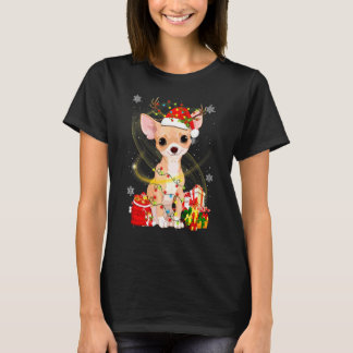 Chiahuahua Dog Reindeer Santa Christmas Dogs Pajam T-Shirt