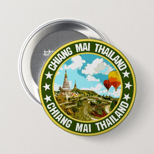 Chiang Mai                                         7.5 Cm Round Badge (Front & Back)
