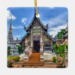 chiang mai temple ceramic ornament