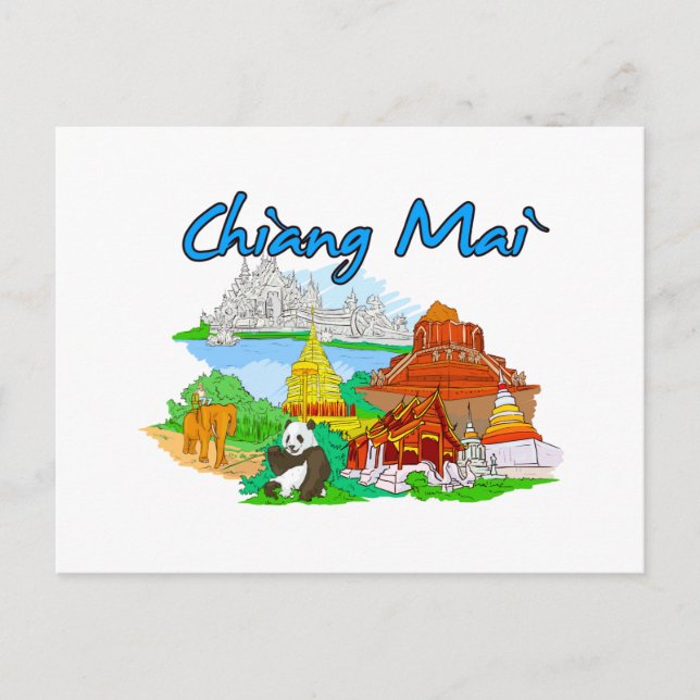 Chiang Mai - Thailand.png Postcard (Front)