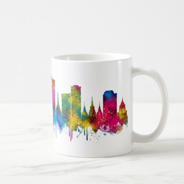 Chiang Mai Thailand Skyline Coffee Mug (Right)