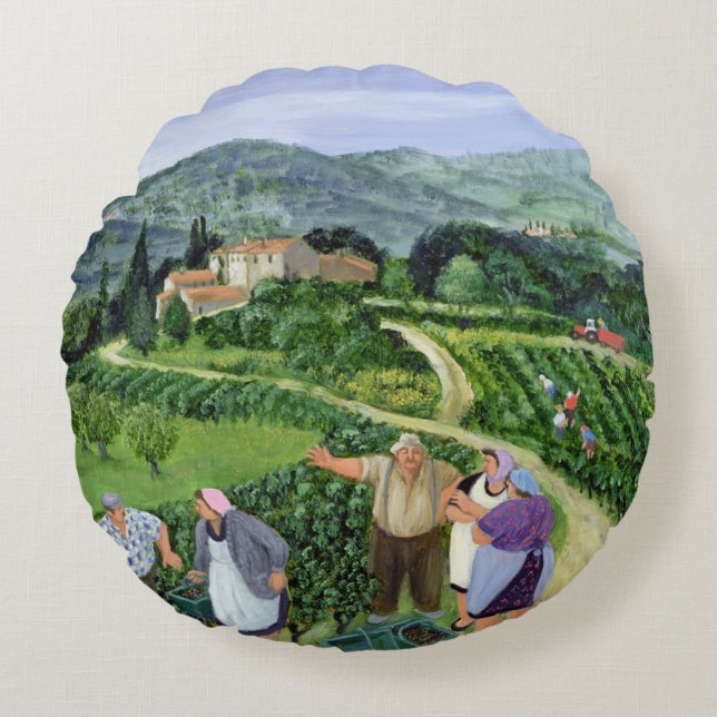 Chianti Classico Villa Trasqua Round Cushion (Front)
