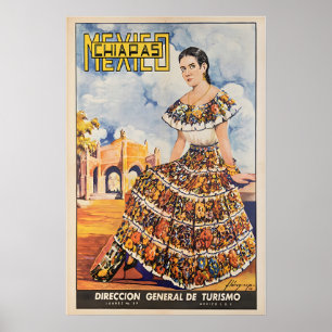 Chiapas Art Mexico Travel Poster Mexican Print