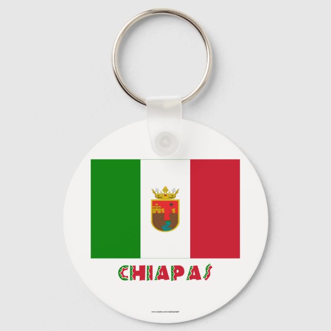 Chiapas Unofficial Flag Key Ring (Front)