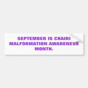 CHIARI AWARENESS BUMPER STICKER