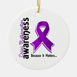 Chiari Malformation Awareness 5 Ceramic Tree Decoration
