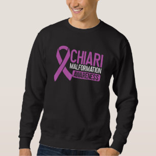 Chiari Malformation Awareness Family Purple Ribbon Sweatshirt