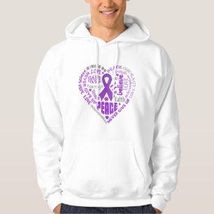 Chiari Malformation Awareness Heart Words Hoodie