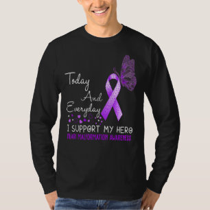 Chiari Malformation Awareness I Support My Hero Bu T-Shirt