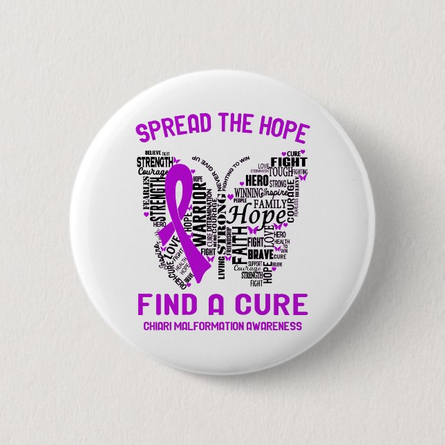 Chiari Malformation Awareness Month Ribbon Gifts 6 Cm Round Badge (Front)