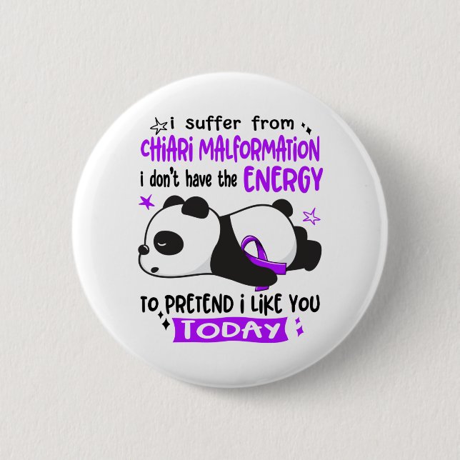 Chiari Malformation Awareness Month Ribbon Gifts 6 Cm Round Badge (Front)