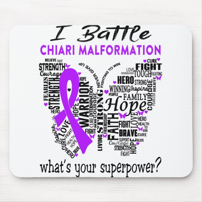 Chiari Malformation Awareness Month Ribbon Gifts Mouse Mat (Front)