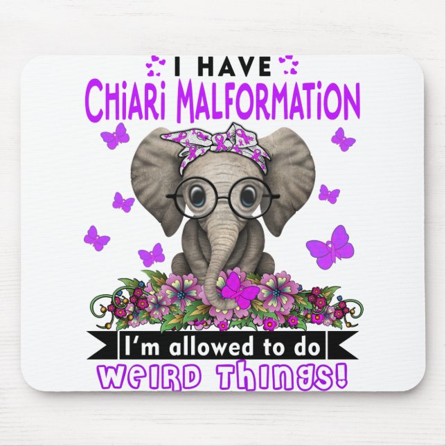 Chiari Malformation Awareness Month Ribbon Gifts Mouse Mat (Front)