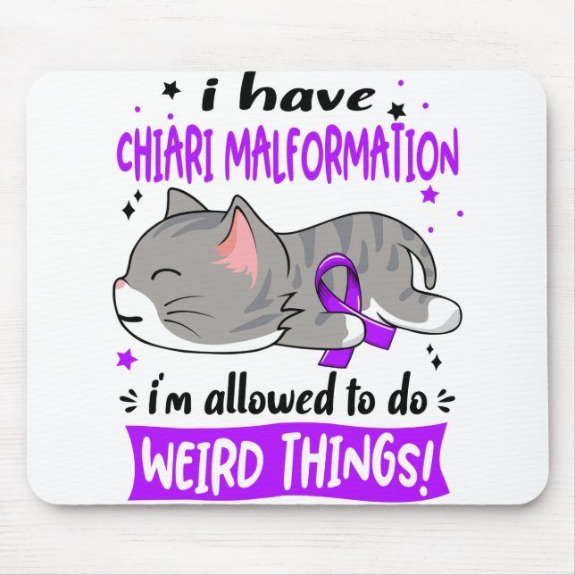 Chiari Malformation Awareness Month Ribbon Gifts Mouse Mat (Front)