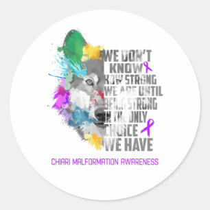 Chiari Malformation Awareness Ribbon Support Gifts Classic Round Sticker