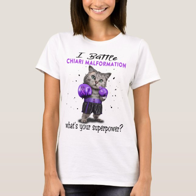 Chiari Malformation Awareness Ribbon Support Gifts T-Shirt (Front)