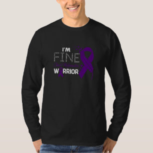 Chiari Malformation Warrior I'm Fine Feather Premi T-Shirt