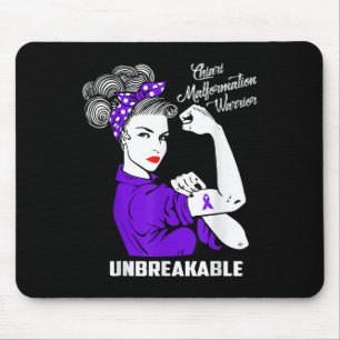 Chiari Malformation Warrior Unbreakable Shirt Awar Mouse Mat