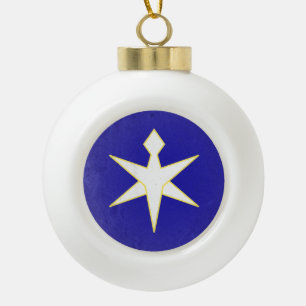 Chiba Prefecture Ceramic Ball Christmas Ornament